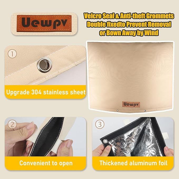 Backflow Preventer Cover Insulated-Sprinkler Covers for Outside-with Thicker 5 Layers Fabric,30" Wx24 H -Backflow Insulation Cover Protect Water Meters,sprinklers from Damage During Winter