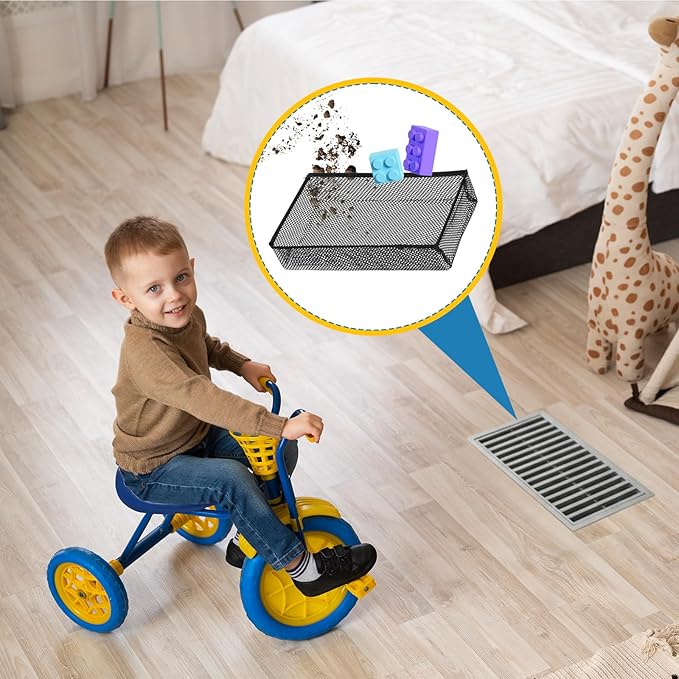 SHENLIU 20Pcs 4 x 10 Inch Floor Register Cover Trap, Floor Air Vent Cover Screen for Home Air Vent Filters Mesh Filters Net Trap Keeps Pet Hair, Food Out