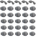 3/4" Liquid Tight Connector Non-Metallic Electrical Conduit Fittings, PVC Flexible Conduit Fittings, for Home Kitchen Bathroom Tube Tool Supplies UL Listed(Straight+90 Degree,30 Pack)