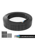 18 AWG 4 Conductor Stranded PVC Electrical Wire - 82.02FT, Oxygen-Free Tinned Copper Core, 12V/24V Low Voltage Flexible Cable for Automotive/Marine LED Strips, Solar Lighting, RV Wiring