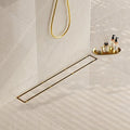 Neodrain 36-Inch Gold Linear Shower Drain, 2-in-1 Flat & Tile Insert Cover, Stainless Steel Linear Drain, Brushed Brass Rectangle Shower Floor Drain with Hair Strainer,CUPC Certified