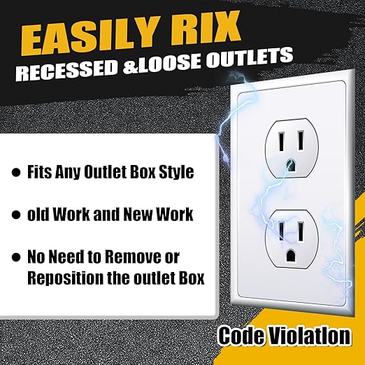 6Pcs Double Gang Outlet Box Extender Electrical Box Extenders with 24Pcs Screws, Receptacle Extenders 2 Gang Electrical Boxes for Electricals Boxes and Electricals Outlet Switches(Blue)(1/4in)