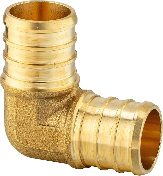 (Pack of 60) EFIELD 3/4" Barb Pex Brass Crimp Fittings 20 Pieces each: Tee, Elbow and Coupling For Pex Tubing Connection, ASTM F1807,(PEX1807491)