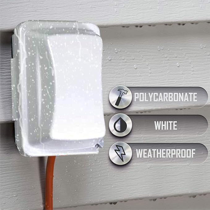TayMac MM410W Single-Gang Horizontal/Vertical Mount Weatherproof In-Use Cover, 16" 1, 2.75 ", White (Pack of 10)