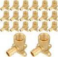 (20-Pack) Seelink PEX-A Expansion Fittings, PEX-A 1/2" x 1/2" Female NPT Drop Ear Elbow, Brass Expansion Pipe Fittings, ASTM F1960