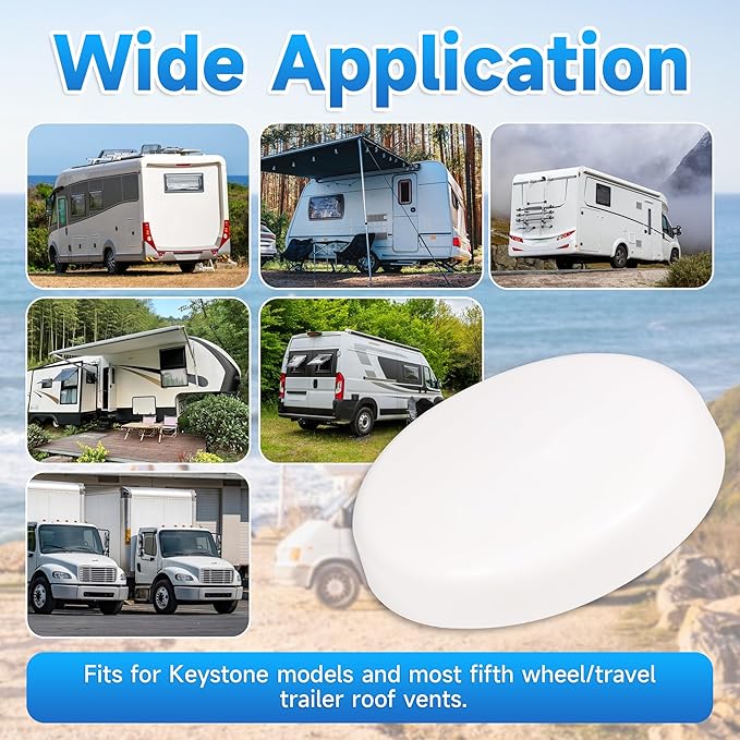 unrulysoul RV Roof Mushroom Vent Cover Plumbing Vent Water Guard for Keystone 5th Wheel RVs Travel Trailers, 1pcs
