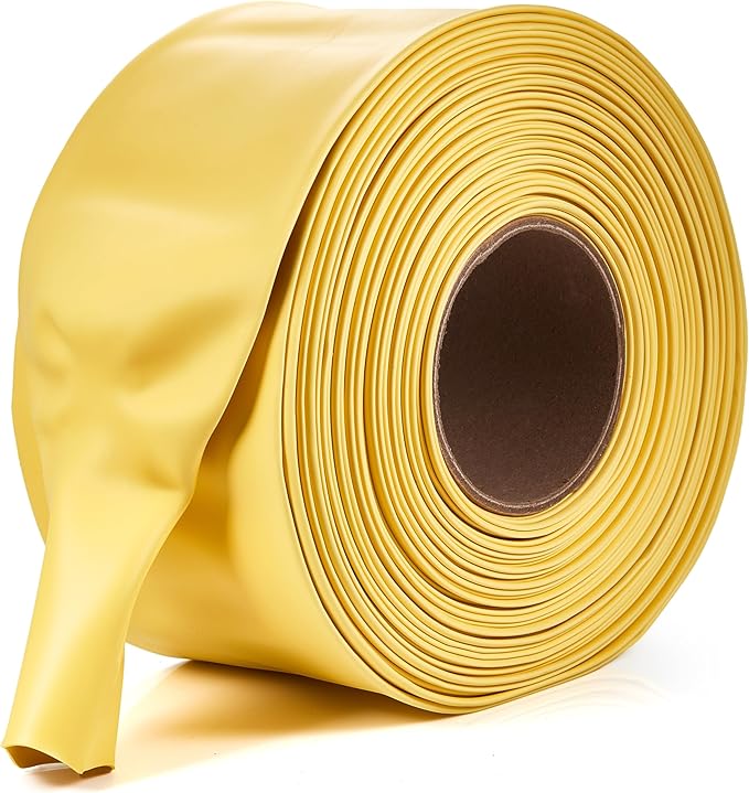 Chanzon Adhesive Lined Heat Shrink Tubing - 2:1 Ratio - 80Ft Roll - 3-5/32" (80mm) Yellow Polyolefin Sleeve 1pcs