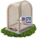 Steel Protection Backflow Preventer Security Cage for Outside - Extra-Small - Tan - Guardian Enclosures - Cage Dimensions, Internal 11 1/8″ W x 20″ H x 16″ L, External 13 3/8″ W x 20″ H x 20 3/8″ L