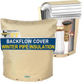 Backflow Preventer Cover Insulated (5˚F) - 20"W x 26"H Backflow Cover for Winter Pipe Freeze Protection - Sprinkler Covers for Outside with 7 Layers Fabric Double Wall Insulation Cover
