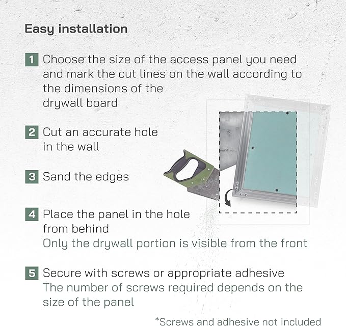 Vent Systems 16" x 20" Inch Aluminum Drywall Access Panel – Recessed Metal Rectangular Inspection Door for Wall, Ceiling, Plumbing, HVAC System – Indoor Use for Home, Garage, Office Renovation, Repair