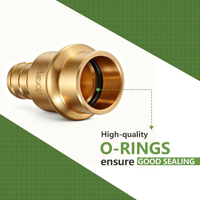 10 Pack Lead-Free 1/2" Copper to PEX Adapter, 1/2" Propress Fittings for Quick Connection of Copper Tube and PEX-B Pipe