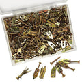 180 PCS Self Drilling Drywall Anchors with Screws Kit, No Drill Needed, 90 Sheetrock Anchors (0.47X1.18inch) and 90 Screws, Heavy-Duty Metal Wall Anchors for Drywall/Decorative Plates/Asbestos Board