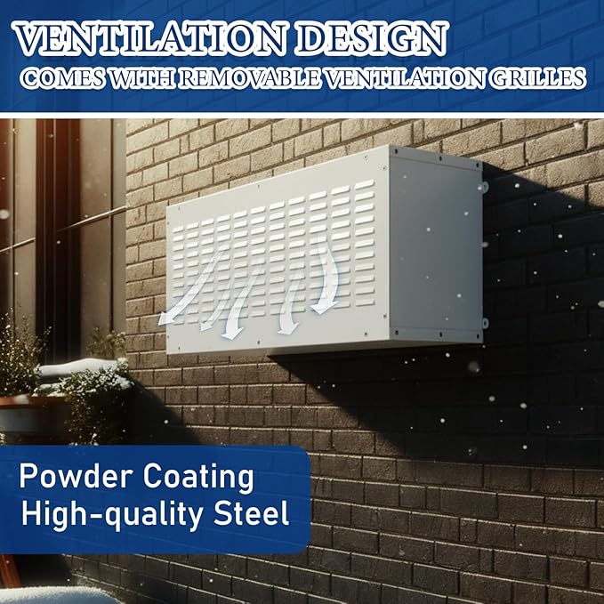 Geelin Wall Sleeve 42" x 16" with Exterior Ventilation Grille Includes Condensate Drain Kit, Insulated Metal Sleeve Packaged Terminal Air Conditioner Compatible with PTAC and PTHP