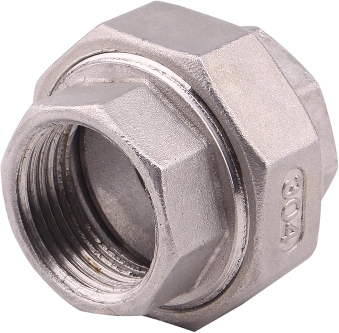 Cast Pipe Fittings Union - 1" NPT Female Fitting Stainless Steel 304, Class 150