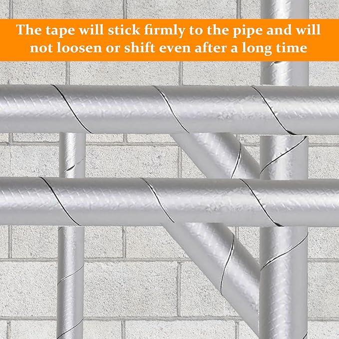 33ft Foam Insulation Tape Pipe Insulation Wrap, Waterproof Self Adhesive Winter Outdoor Freeze Protection Foil for Hot or Cold Pipes, 2 inch Wide (1 roll)