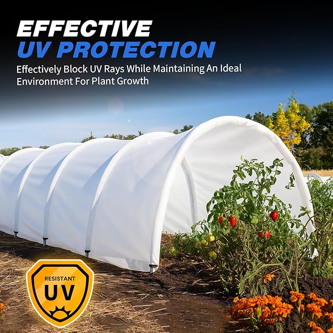 White Crawl Space Vapor Barrier, 16 Mil Vapor Barrier, 10' x 50', White Thick Plastic Sheeting, Heavy Duty Polyethylene Film, White Plastic Drop Cloth Covering for Crawlspace, Basement