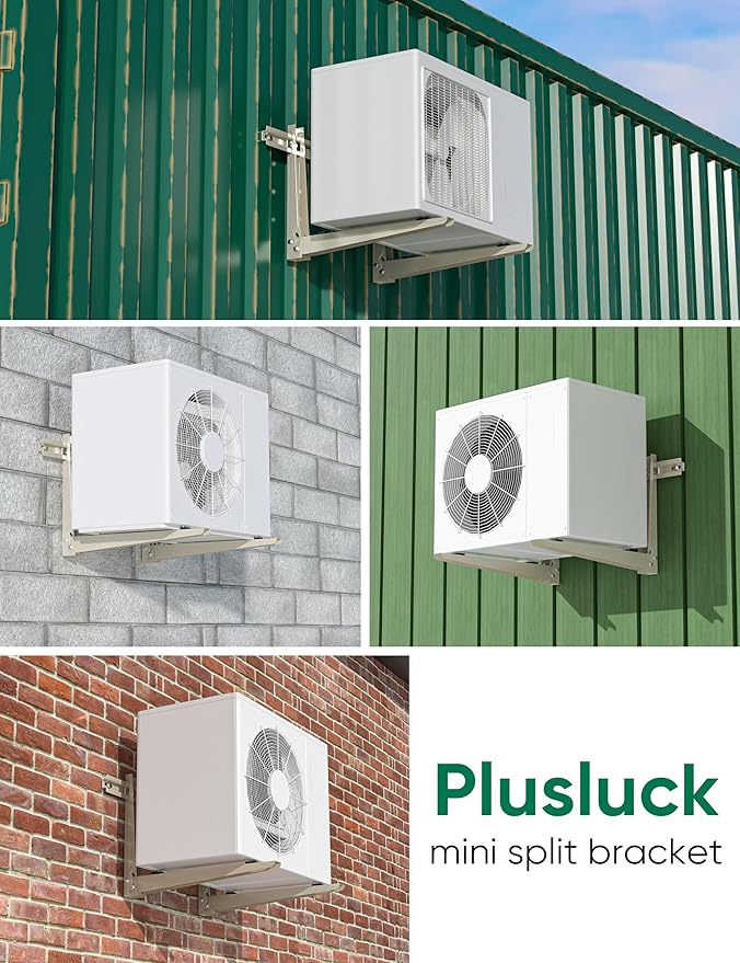 Mini Split Wall Mounting Bracket for 18000-24000 BTU Mini Split Air Conditioner with Leveler Universal Ductless AC and Heat Pump Systems Outdoor