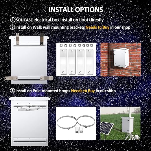 Nema Enclosure Outdoor,Waterproof Enclosure - IP Waterproof Electrical Box,Nema Electrical Enclosure Box, Metal Galvanized Electrical Enclosure (24x20x12”)