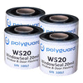 POLYGUARD WindowSeal Window and Door Flashing Tape, 6 in x 100 ft Roll, 20 mil Thick, Self-Sealing & Self-Adhering Waterproof Barrier, Pack of 4