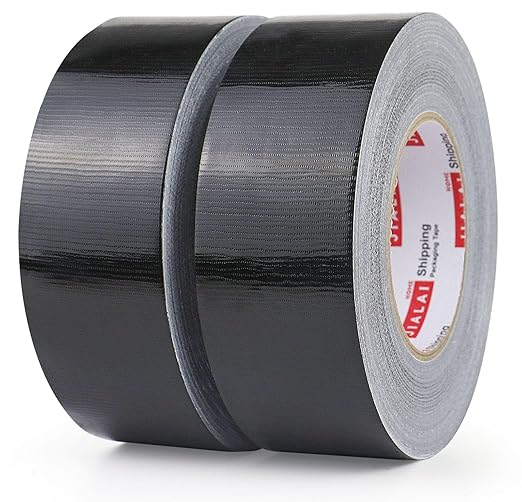 2-Pack Duct Tape - 165ft x 2in - Duct Tape Heavy Duty, Black, Flexible, No Residue, Tear by Hand - for Repairs Crafts & Home Improvement