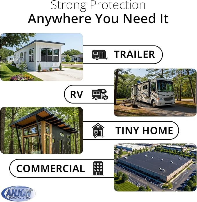 ANJON EPDM Roofing Rubber – 20 ft x 30 ft | 60-Mil Commercial Grade Roof Membrane for Flat Roofs, RVs & Waterproofing Projects