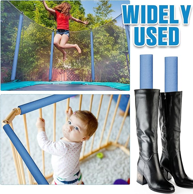 Hanaive 2 Pcs 40 Inch x 4. 1 Inch Jumbo Pool Noodles Bulk Large Swimming Foam Noodles for Floating Craft Projects Pre Slit Clamp Foam Protection Padding Bumper(Blue)