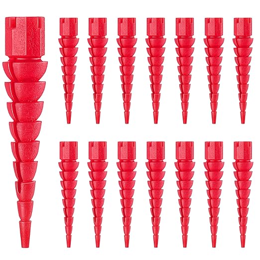15 Pcs Wood Anchor, Stripped Screw Hole Repair Kit for Wood, Door Hinge Screw Hole Repair Fits Screws Sizes #2 to #16, Red