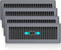 Floor Register 4x14-4 Pack Floor Vents Covers Heavy Duty Steel Walkable Floor Grates Vent Covers for Home Floor Intermediate Switch Design Adjustable Air Vent Covers for Sidewall and Floor, Gray