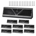 8 Pcs Baseboard Register Vent 15 Inch Duct Opening Size Baseboard Vent Covers Diffuser Adjustable Corner Return Air Grille for Home Floor Wall Air Flow Control (8, Black, 15 Inch)