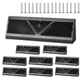 8 Pcs Baseboard Register Vent 18 Inch Duct Opening Size Baseboard Vent Covers Diffuser Adjustable Corner Return Air Grille for Home Floor Wall Air Flow Control (8, Black, 18 Inch)