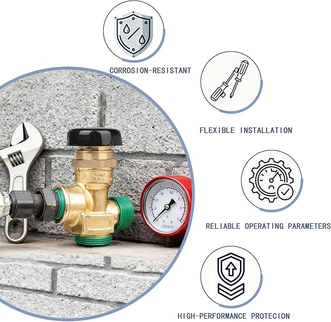 Vacuum Relief Valve 1/2 Inch, Replacement for Watts Vacuum Relief LFN36-M1, Low Profile Vac Breaker for Water and Heater Tanks, Leak-Proof & Enhanced Performance