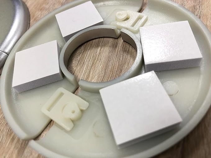 2 Pcs Wall Split Flange, ABS Round Self-Adhesive Escutcheon Plate Buckles Design for 2"/51mm,Silver