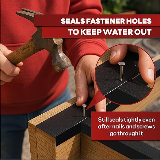 XFasten Butyl Joist Tape for Decking, 2 Inch x 50 Feet (12-Pack, 600ft) – Waterproof and Anti-Corrosion Deck Flashing Tape for Joists, Weatherproof Butyl Sealant for Deck Protection and Longevity
