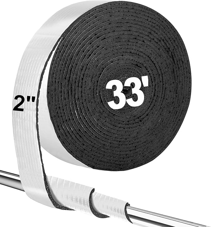 33ft Foam Insulation Tape Pipe Insulation Wrap, Waterproof Self Adhesive Winter Outdoor Freeze Protection Foil for Hot or Cold Pipes, 2 inch Wide (1 roll)