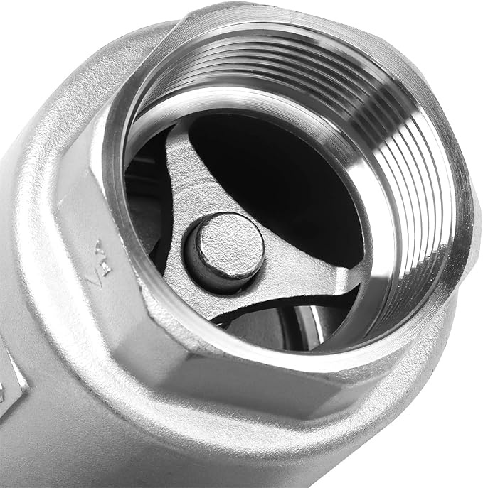 1-1/2 Inch Vertical Check Valve SUS304 Spring Loaded Check Valve in-line Low Cracking Pressure CF8M WOG 1000