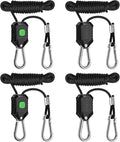 VIVOSUN 2-Pair 1/8 Inch Adjustable Grow Light Hanger, Heavy Duty Rope Hanger with Reinforced Metal Gears, 8Ft. Long and 150 lbs Weight Capacity Rope for Grow Light, Inline Fan, Filters