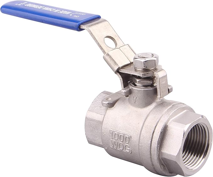 DERNORD Stainless Steel 304 Ball Valve, Full Port Heavy Duty for WOG with Locking Device (3/4" NPT)