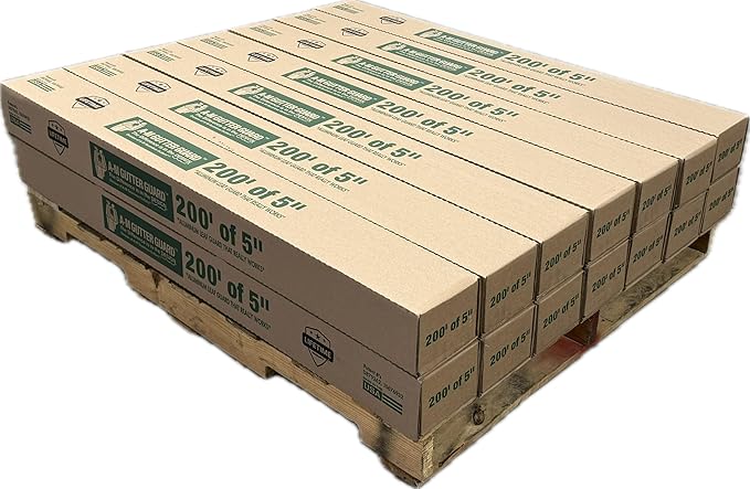 A-M Gutter Guard – Premium Heavy-Duty Aluminum Leaf & Debris Protection, Lifetime Quality (5 Inch - 2800 Feet, Mill Finish) - DIY Easy - Made in the USA