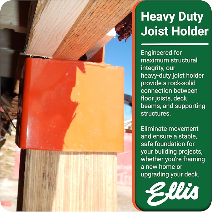 Ellis Manufacturing Company - Double 2x6 Joist Holder for 6x6 Post - Secure in Crawl Space - Metal Support, Wall Mount Bracket for Construction & Stability Applications