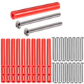Electrical Outlet Box Extender Kit，Electrical Outlet Spacers, 60 Pack Electric Box Receptacle Extender Kit Include 30 Pieces Round Switch Spacers and 30 Screws for Fixing Outlets