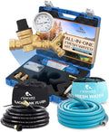 RV Fresh Water Kit w/Drinking & Santation Hose - RV Water Pressure Regulator, Filter, Hose Connectors, Leak Repair Kit, Carrying Case, 35' Drinking Water & Sanitation Hose