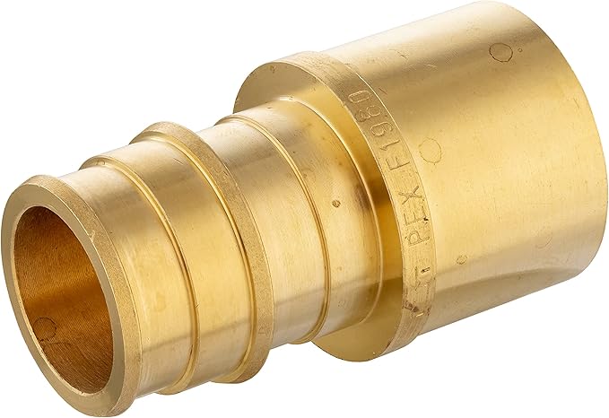 (Pack of 2) EFIELD Pex A Full Flow Expansion Brass Fittings 3/4"x 3/4" Female Sweat Adapter, ASTM F1960,(PEX1960054-2PCS)