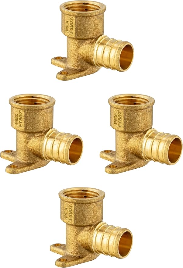 (Pack of 4) EFIELD Pex 3/4 Inch x 1/2 Inch Female NPT Drop-ear Elbow Crimp Fittings,(PEX1807163)