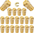 HeSun 20-Pack Pushfit Male Adapter, 3/4" MNPT x 3/4" Push to Connect Plumbing Fittings with Disconnect Clip, Brass Push-fit Fittings for PEX, Copper, CPVC, PE-RT Pipes