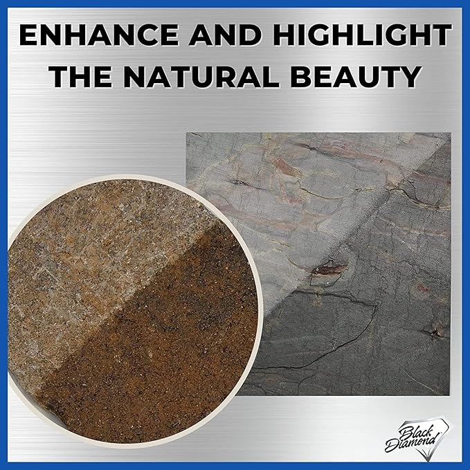 Color Enhancer Sealer for All-Natural Stone and Pavers. Marble, Travertine, Limestone, Granite, Slate, Concrete, Grout, Brick, Block. (1-Quart)