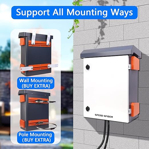 Nema Enclosure Outdoor Electrical Box - 19.7*23.6*11.8" Universal IP Weatherproof Equipment Box,Galvanized Plate Electrical Enclosure,with Removable Mounting Plate and Muffin Fan Vent(50 * 60 * 30cm)