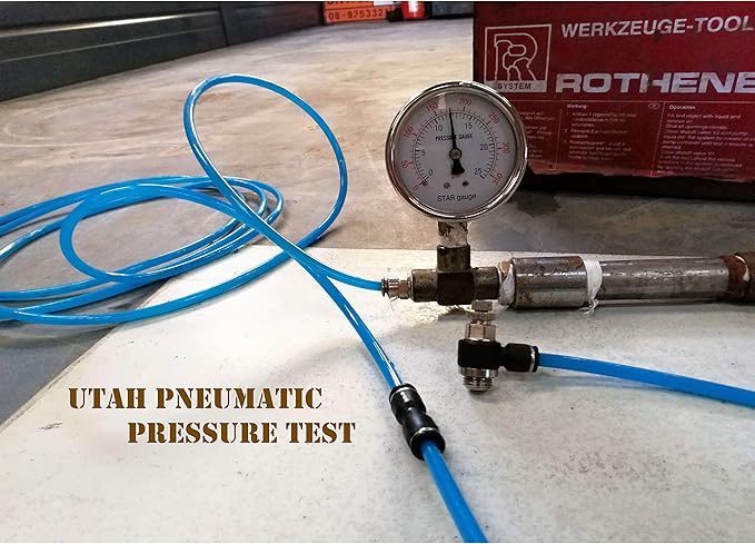 Utah Pneumatic 1/4 Air Line Fittings Straight Push To Connect Air Hose Fittings Quick Connect Pneumatic Fittings 10 Pack