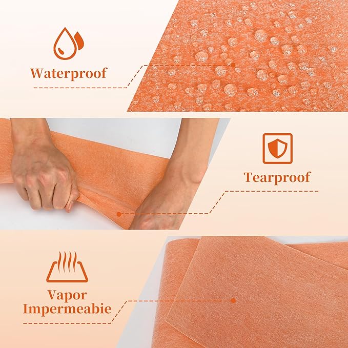 Waterproof Membrane for Shower 5 Inch X 100Ft Waterproofing and Uncoupling Membrane 19.7 Mils Thickness Waterproof Underlayment for Shower Tile Flooring