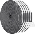 Yotache Weather Stripping Door Seal Strip 1/4" x1/8", 5 Rolls x 16.5ft Better Adhesive Foam Insulation Seal Tape for Door Jamb Frame, Windows, Total 83ft