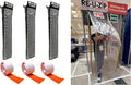 RE-U-ZIP® Self-Closing Magnetic Entry Strip | Hands-Free Dust Barrier Zipper Alternative for Plastic Sheeting | Reusable, Custom Placement & Works Under Negative Air | 3-Pack